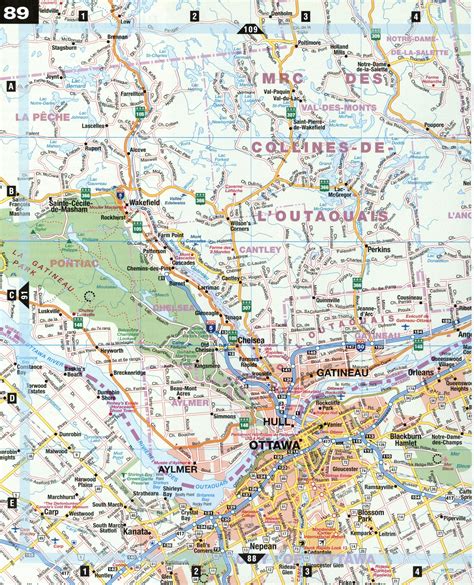 Detailed Road Map of Ottawa .